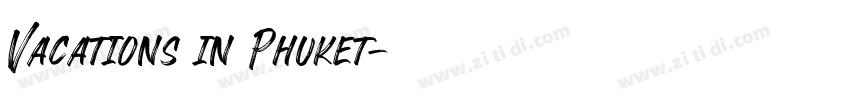 Vacations in Phuket字体转换